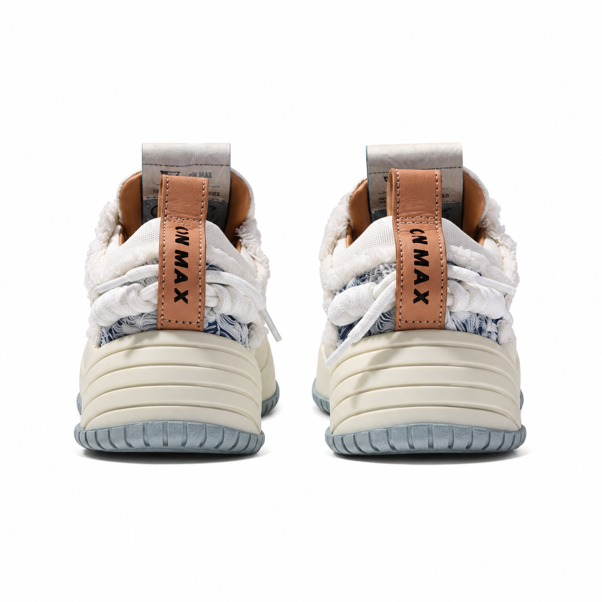 ONMAX Paper Plane Canvas Platform Sneakers - Ocean Blue - View 3