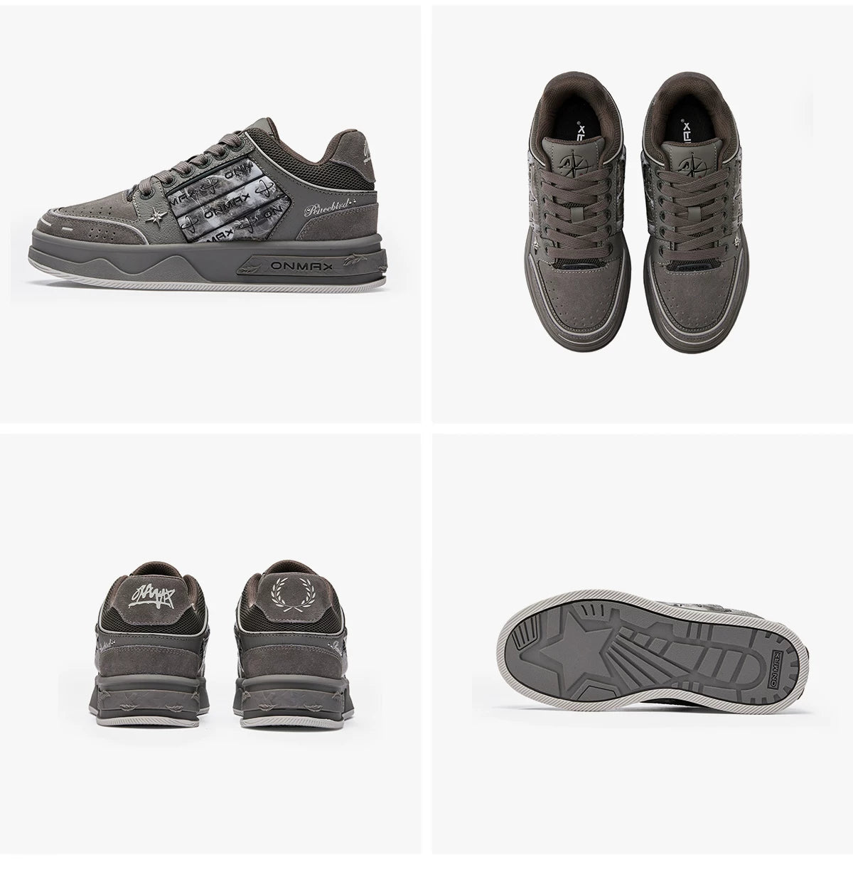 ONMAX Sailboat Pigeon Platform Sneakers - Grey Pigeon - View 3