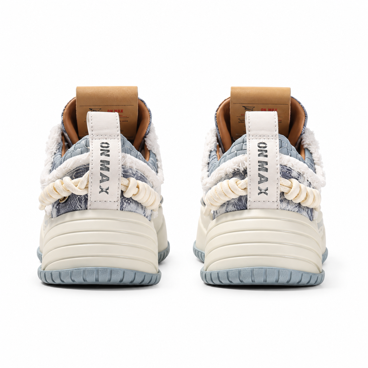 ONMAX Paper Plane Canvas Platform Sneakers - Denim Blue - View 3