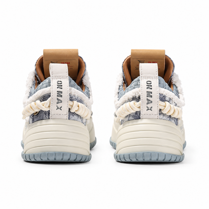 ONMAX Paper Plane Canvas Platform Sneakers - Denim Blue - View 3