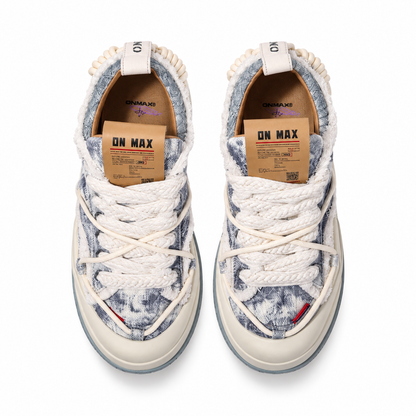 ONMAX Paper Plane Canvas Platform Sneakers - Denim Blue - View 2