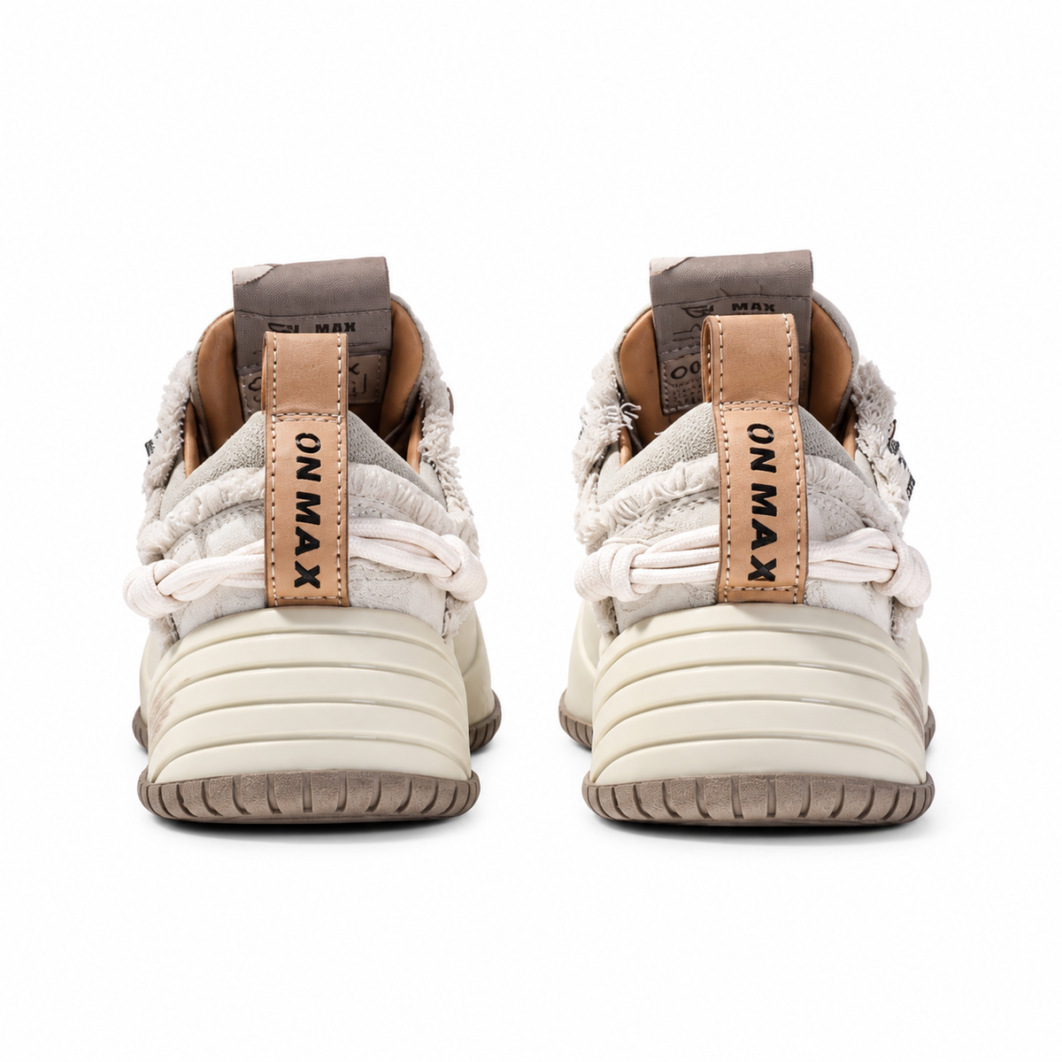 ONMAX Paper Plane Canvas Platform Sneakers - Dune - View 3