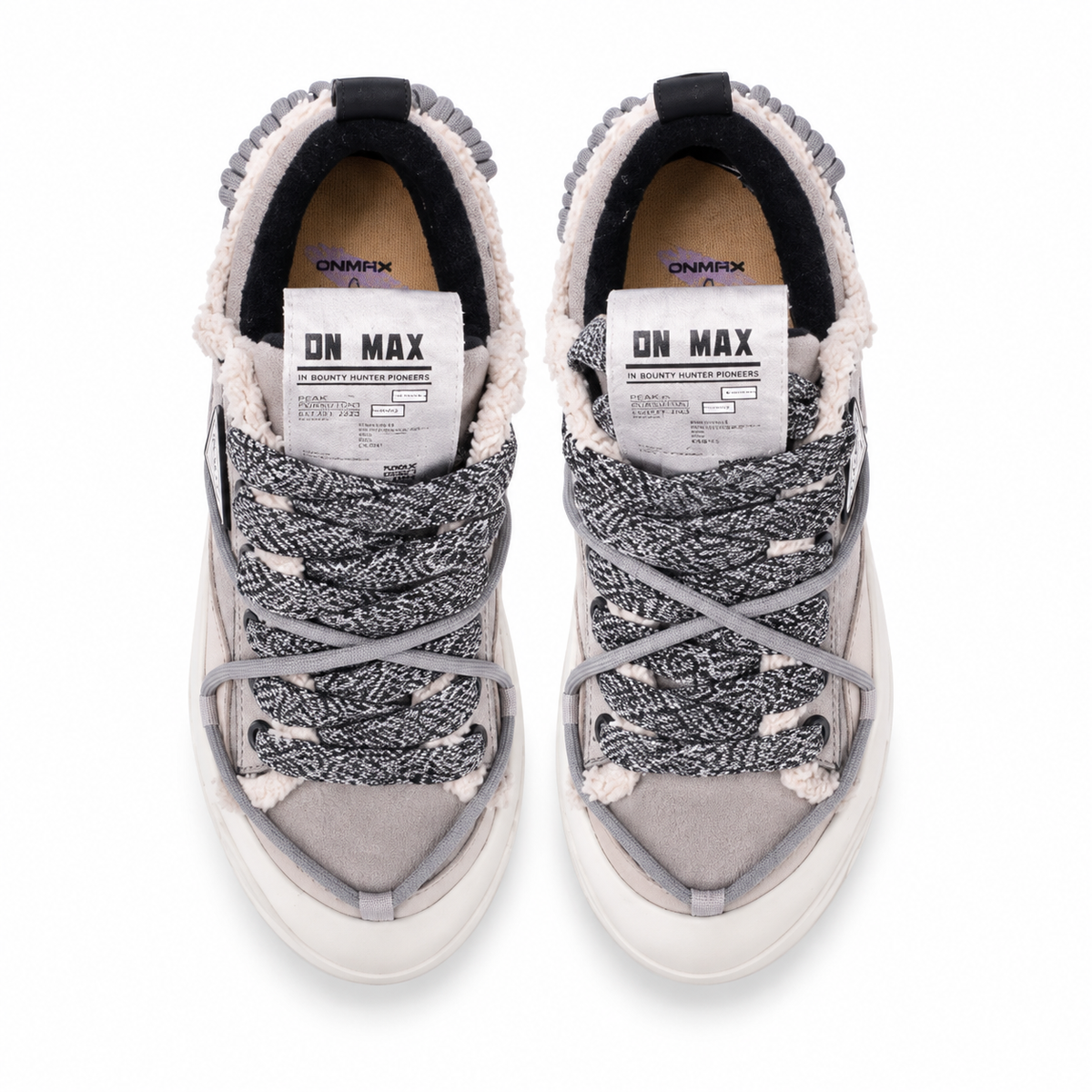 ONMAX Paper Plane Canvas Platform Sneakers - Moon Rock Grey - View 2