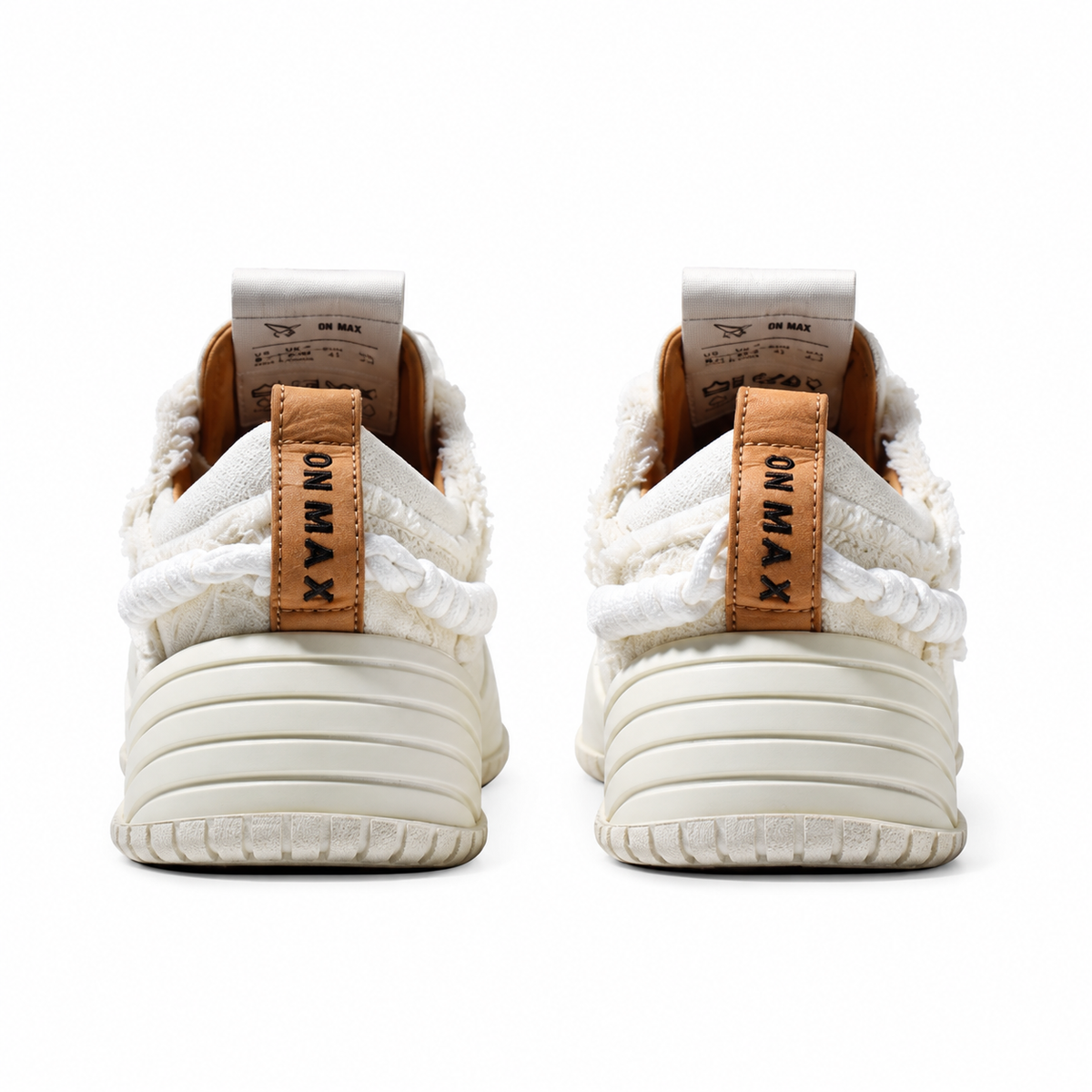 ONMAX Paper Plane Canvas Platform Sneakers - Pearl White - View 3
