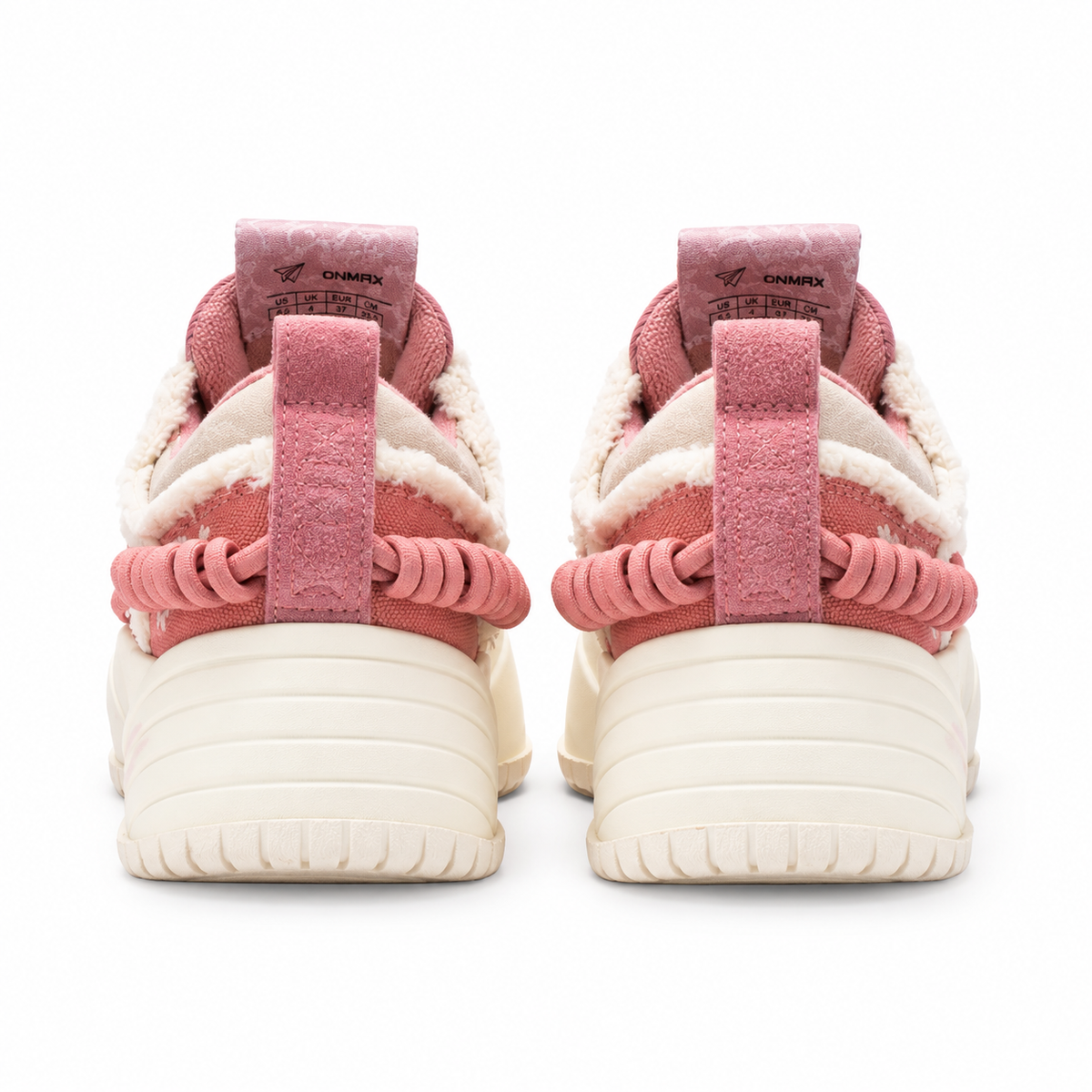 ONMAX Paper Plane Canvas Platform Sneakers - Sakura Pink - View 3