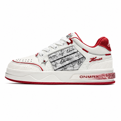 ONMAX Sailboat Koi Platform Sneakers - Horse Year Red - View 2