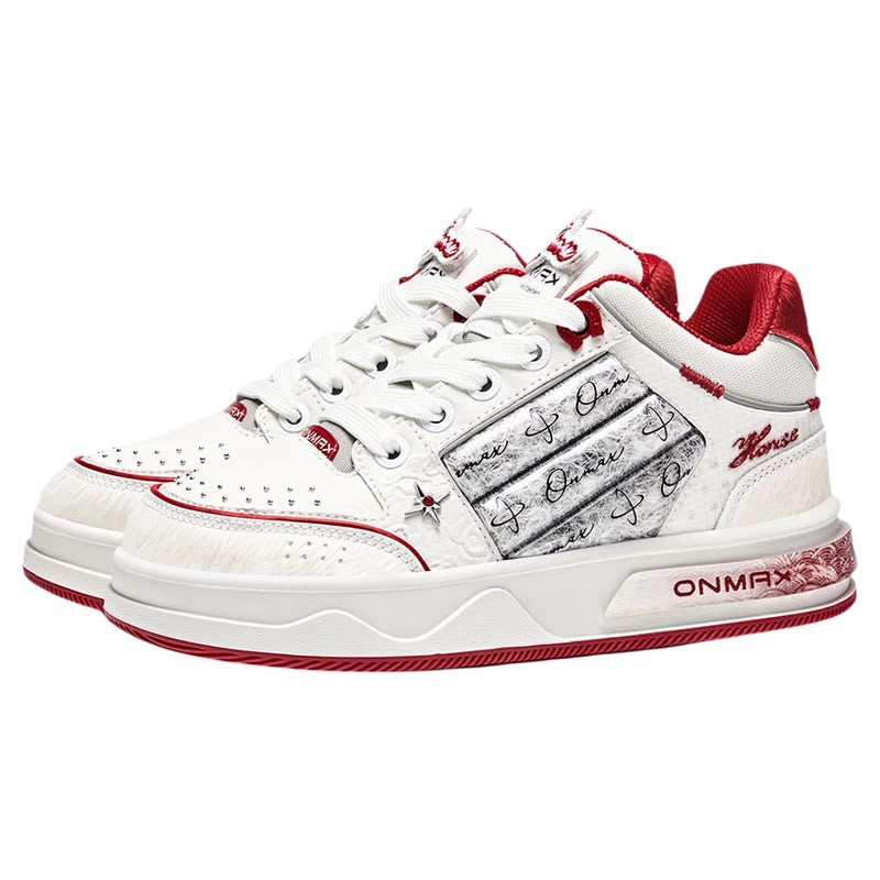 ONMAX Sailboat Koi Platform Sneakers - Horse Year Red - View 1