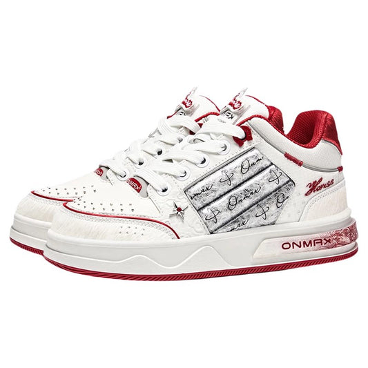 ONMAX Sailboat Koi Platform Sneakers - Horse Year Red - View 1