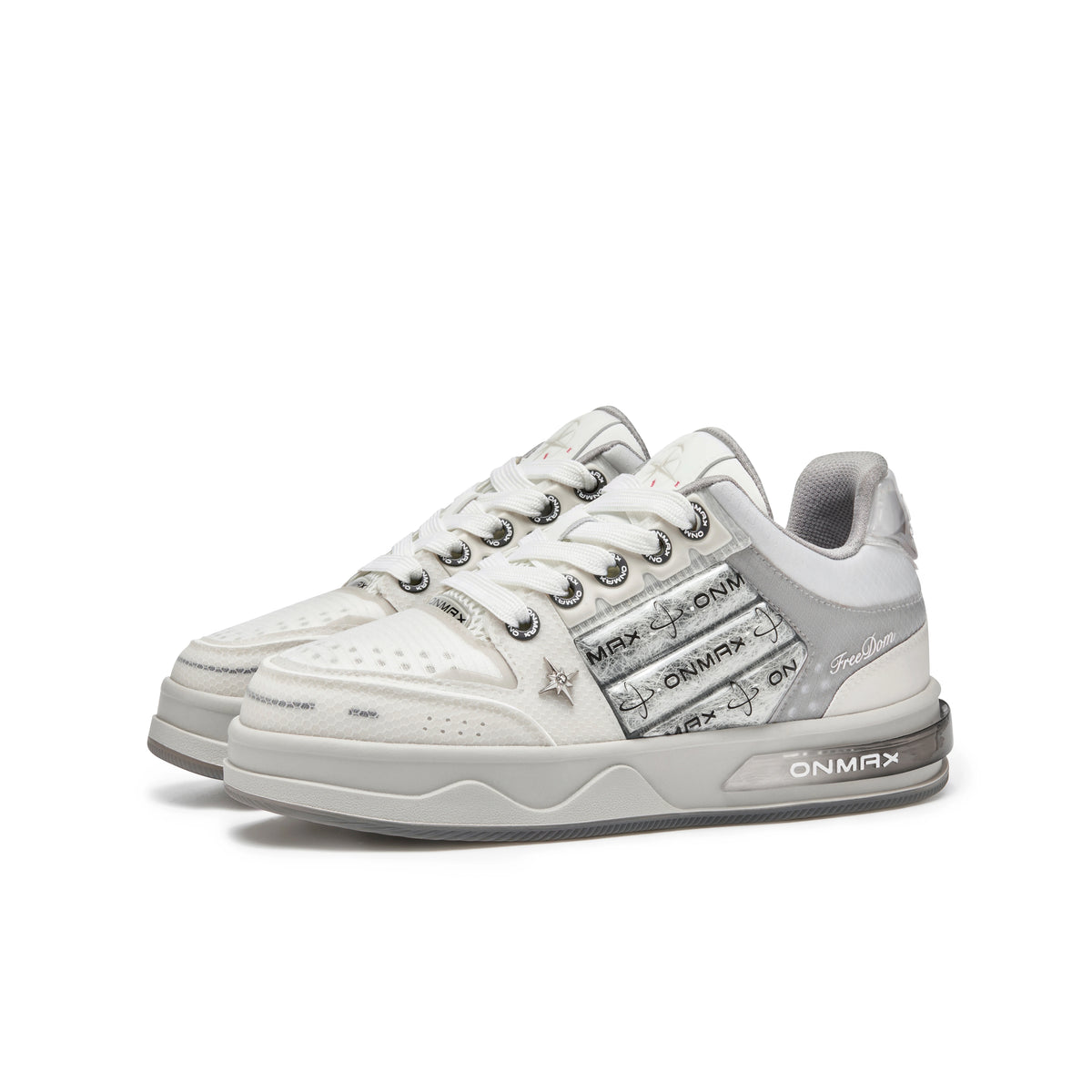 ONMAX Sailboat Platform Sneakers - Silver Grey - View 1