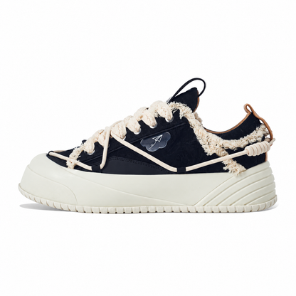 ONMAX Paper Plane Canvas Platform Sneakers - Retro Black - View 1