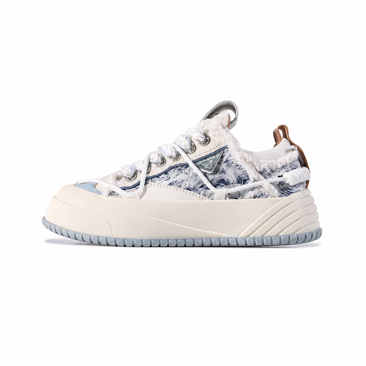 ONMAX Paper Plane Canvas Platform Sneakers - Ocean Blue - View 1