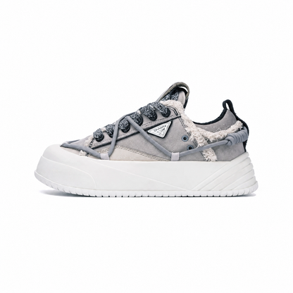 ONMAX Paper Plane Canvas Platform Sneakers - Moon Rock Grey - View 1