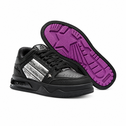 ONMAX Sailboat Platform Sneakers - Black Purple - View 1