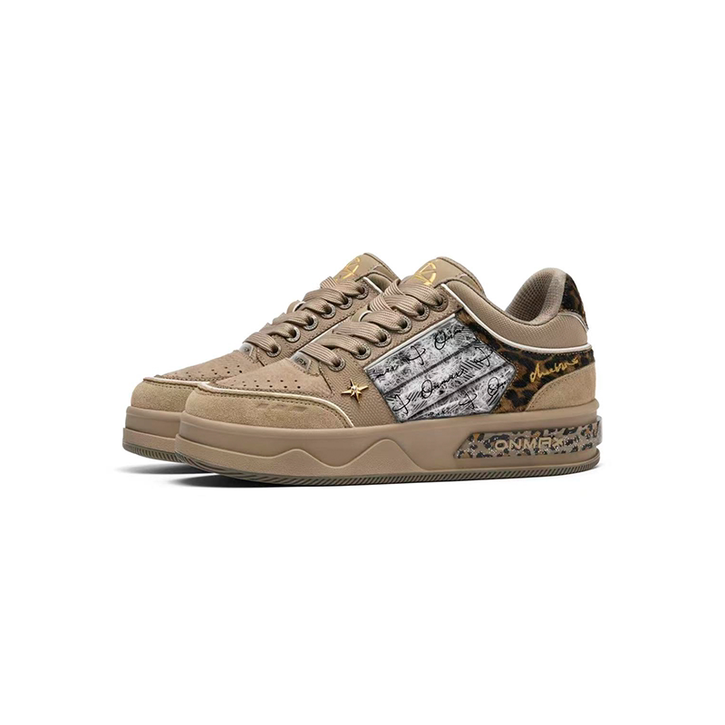ONMAX Sailboat Leopard Panel Platform Sneakers - Leopard - View 1