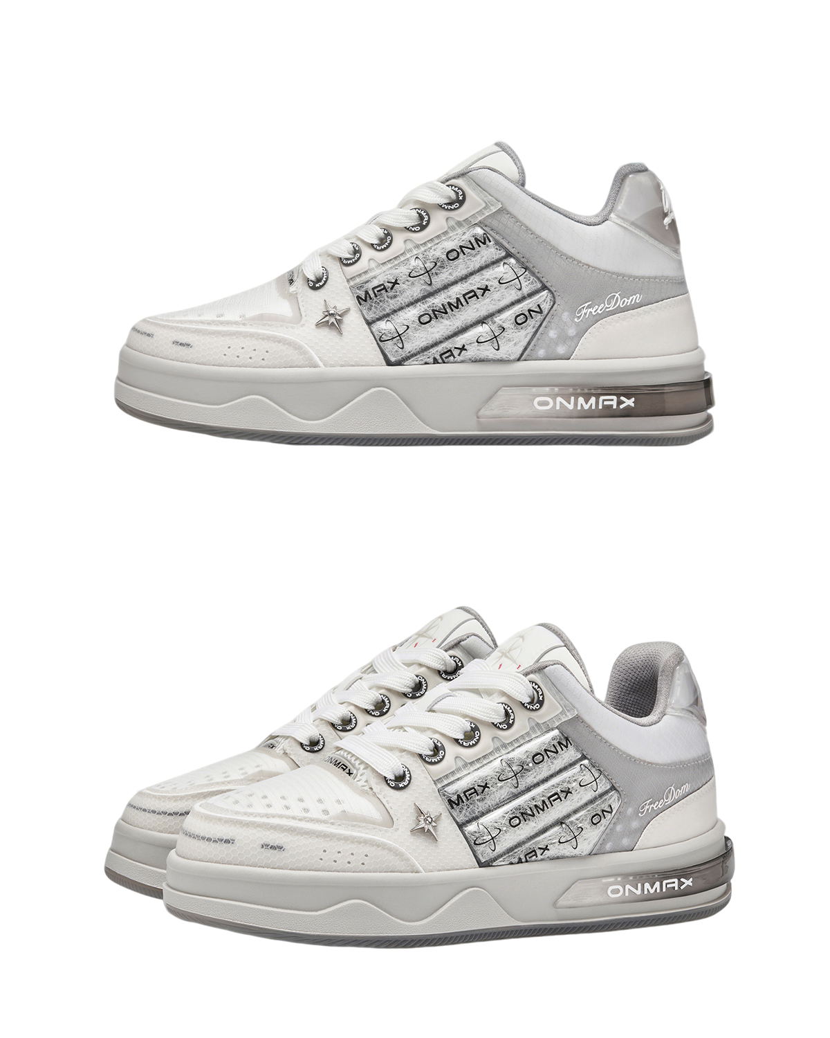 ONMAX Sailboat Platform Sneakers - Silver Grey - View 2