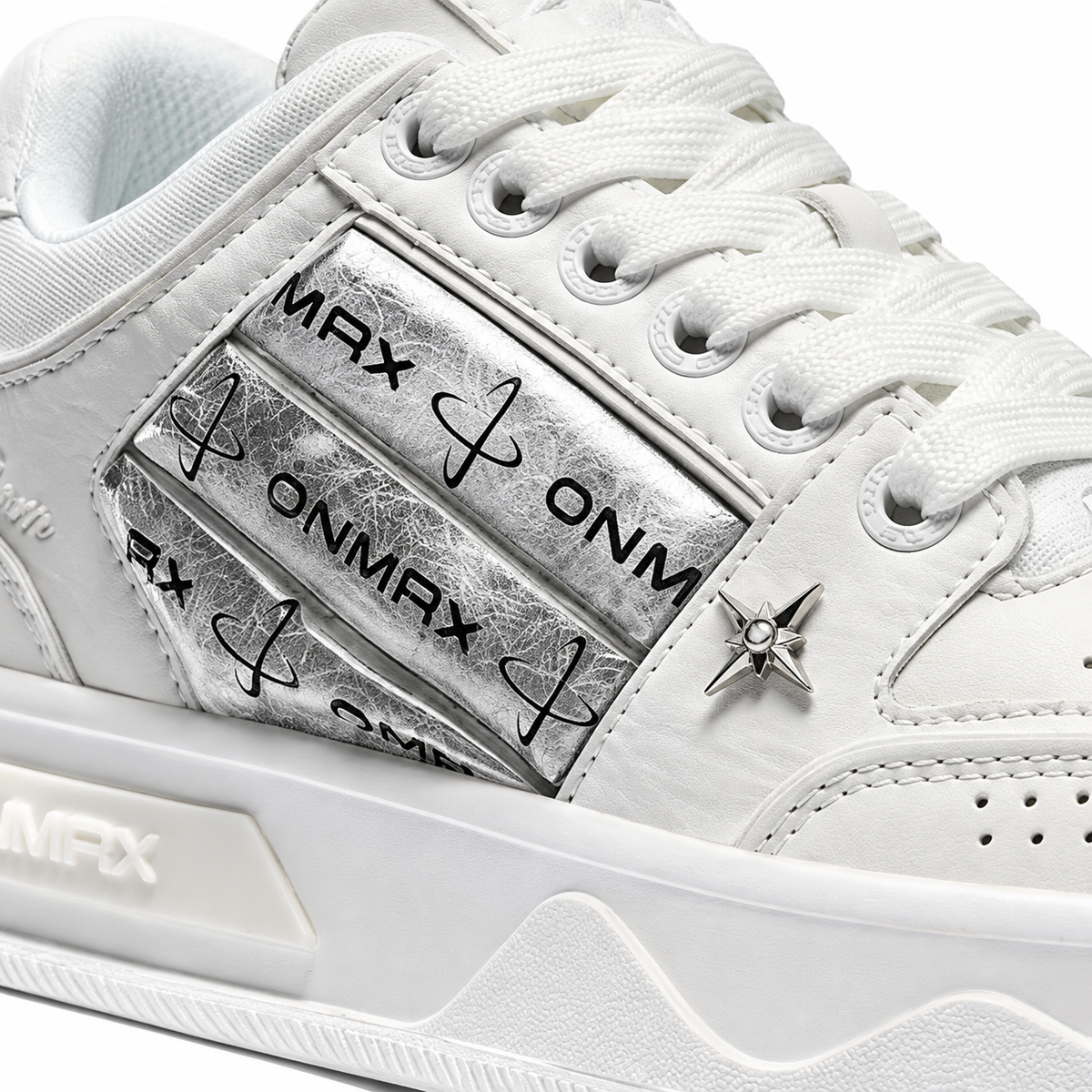 ONMAX Sailboat Platform Sneakers - White Red - View 3